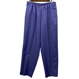 Alfred Dunner Petite Women 14P Periwinkle Blue Elastic Waist Pull On Pants